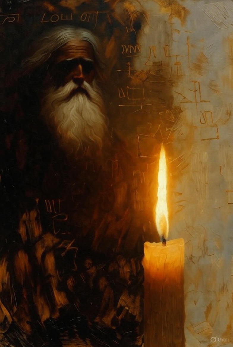 What happens to the flame when the candle burns out?